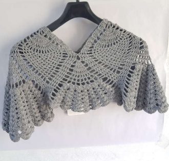 Shell Ponco in Free Fall Gray