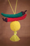 Nimbu Mirchi Dangler | Handmade Crochet Festival Decoration | Artisan Made In India | Eco-Friendly| 100% Cotton |