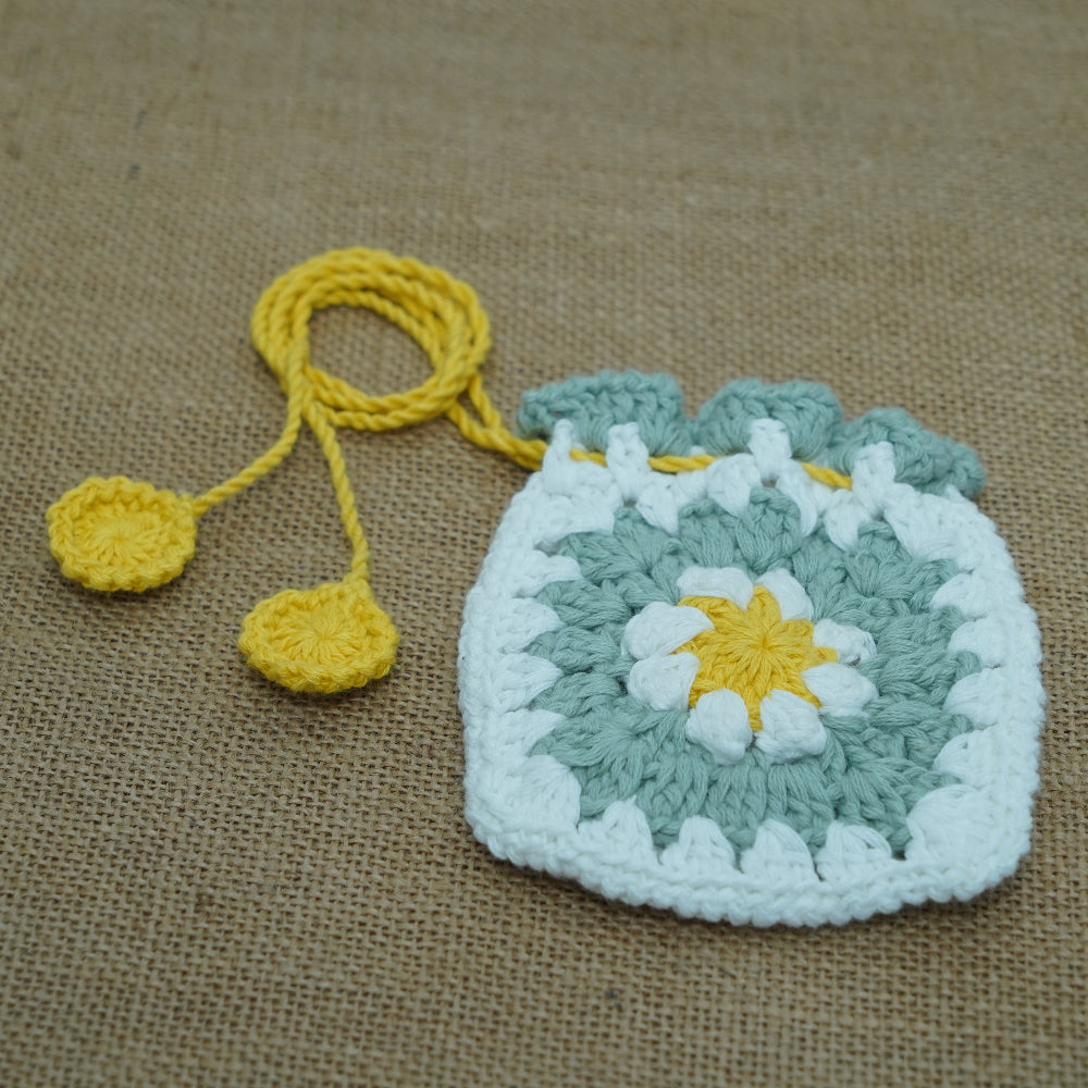 Potli Bag | Handmade Crochet Festival Decoration | Artisan Made In India | Eco-Friendly| 100% Cotton |