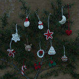 Christmas home decor - pack of 14 ornaments | Festive Glow Set – Heart,Snowman,Star,Bauble,Mistletoe,Santa,Tree,Snowflake,Bow,Reindeer,Hollyleaf,Moon,CandyCane,GiftBox|Gift pack