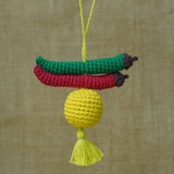 Nimbu Mirchi Dangler | Handmade Crochet Festival Decoration | Artisan Made In India | Eco-Friendly| 100% Cotton |