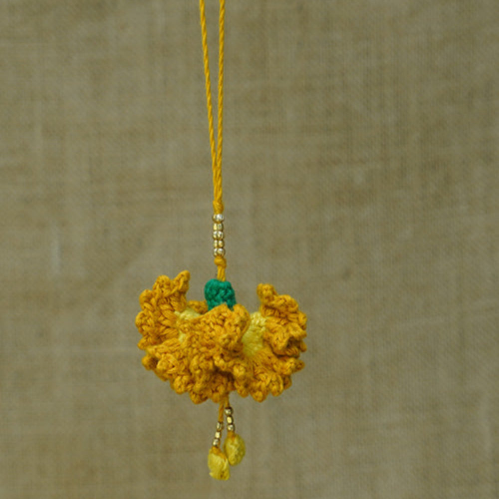 Marigold Dangler | Handmade Crochet Festival Decoration | Artisan Made In India | Eco-Friendly| 100% Cotton | Hanging