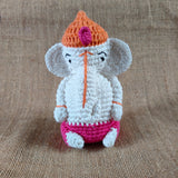Ganesha Soft Plush Toy | Toys For Kids | Handmade Infant Soothe Toys | Artisan Made In India | Amigurumi Toys | 100% Cotton | Crochet Cuddle Toys | Ganpati Bappa