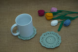 Flower Tea Coaster | Handmade Crochet Festival Decoration | Artisan Made In India | Eco-Friendly| 100% Cotton |