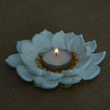 Lotus Tealight Holder and Rangoli | Handmade Crochet Festival Decoration | Artisan Made In India | Eco-Friendly| 100% Cotton |