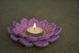 Lotus Tealight Holder and Rangoli | Handmade Crochet Festival Decoration | Artisan Made In India | Eco-Friendly| 100% Cotton |
