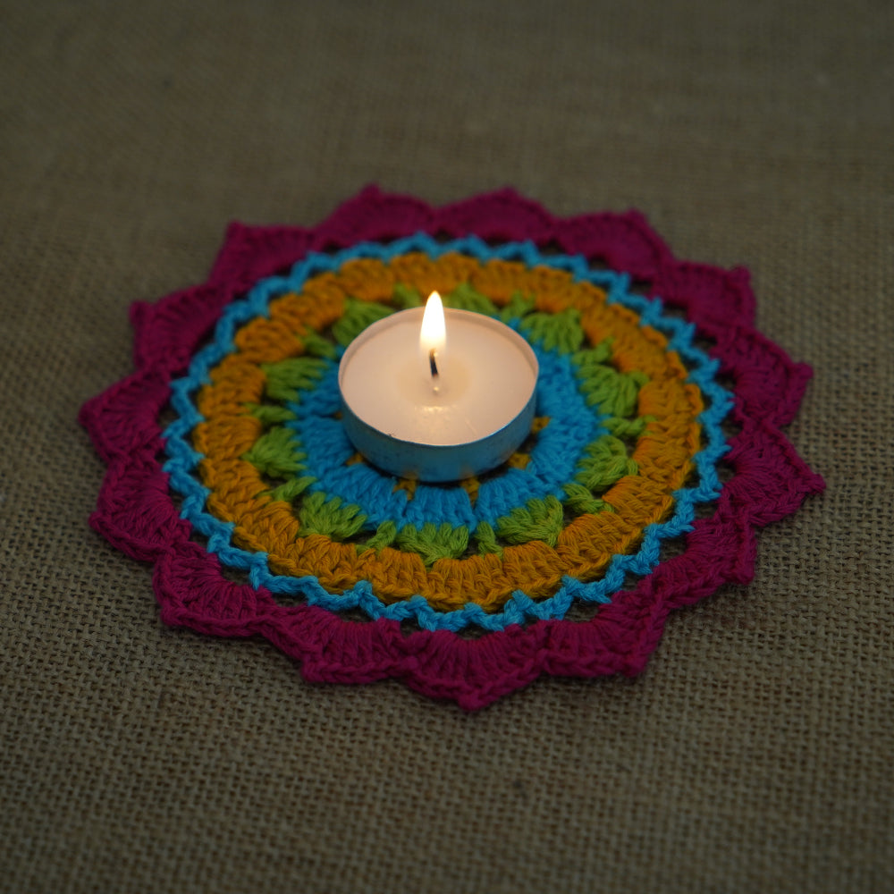 Mandala | Handmade Crochet Festival Decoration | Artisan Made In India | Eco-Friendly| 100% Cotton |