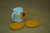 Sunflower Mug Warmer| Handmade Crochet Festival Decoration | Artisan Made In India | Eco-Friendly| 100% Cotton |