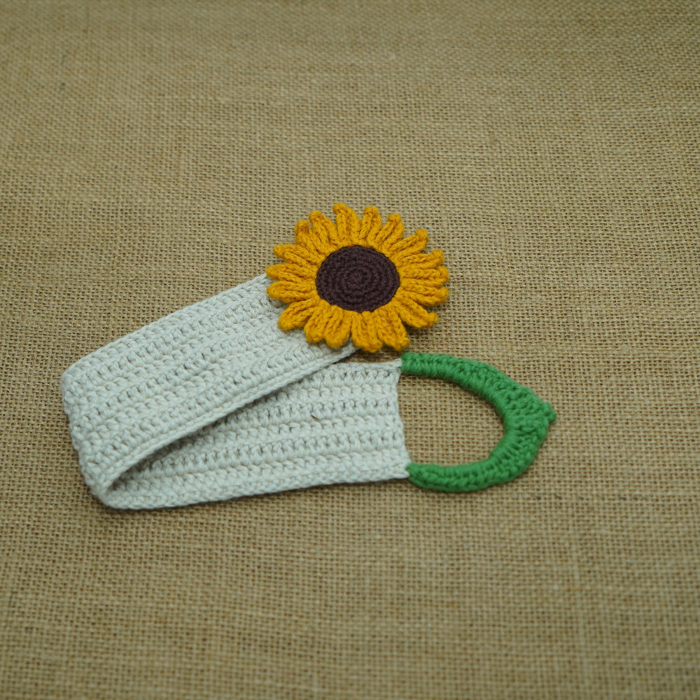 Sunflower Mug Warmer| Handmade Crochet Festival Decoration | Artisan Made In India | Eco-Friendly| 100% Cotton |