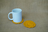 Flower Tea Coaster | Handmade Crochet Festival Decoration | Artisan Made In India | Eco-Friendly| 100% Cotton |