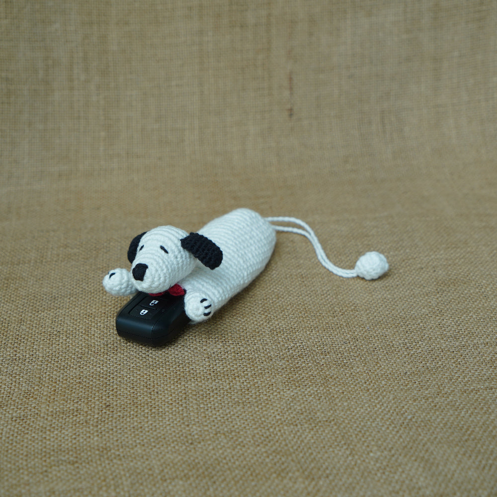 Dog Key Cover | Handmade Crochet Festival Decoration | Artisan Made In India | Eco-Friendly| 100% Cotton |