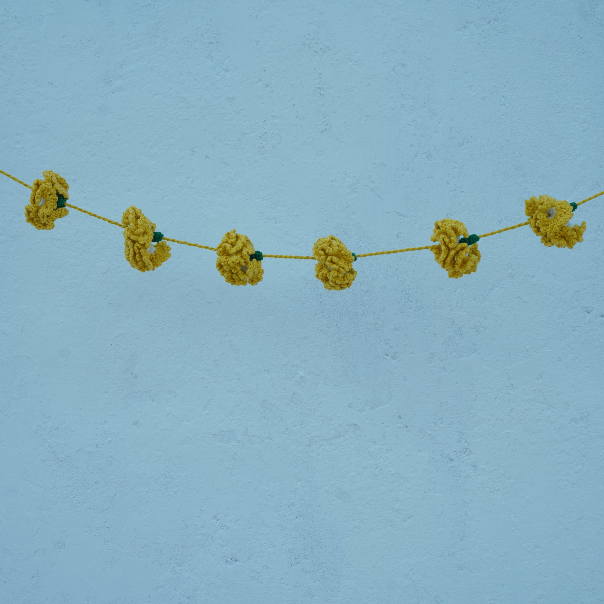 Marigold Toran | Handmade Crochet Festival Decoration | Artisan Made In India | Eco-Friendly| 100% Cotton |