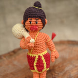 Hanuman Ji Stuffed Plush Toy | Toys For Kids | Handmade Infant Soothe Toys | Artisan Made In India | Amigurumi Toys | 100% Cotton | Crochet Cuddle Toys | Anjaneya | Bajarangbali