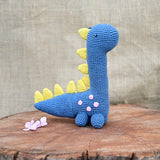HN Dino Stuffed Plush Toy | Toys For Kids | Handmade Infant Soothe Toys | Artisan Made In India | Amigurumi Toys | 100% Cotton | Crochet Cuddle Toys