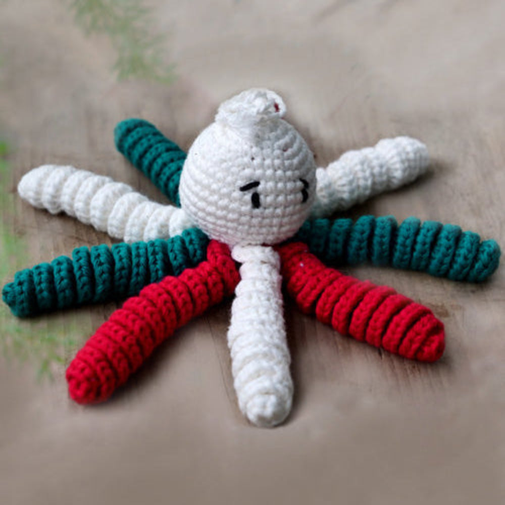 Octopus Soft Plush Toy | Toys For Kids | Handmade Infant Soothe Toys | Artisan Made In India | Amigurumi Toys | 100% Cotton | Crochet Cuddle Toys