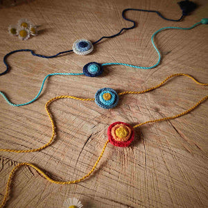 Evil Eye Rakhi Combo Set of 4 | Rakshabandhan | For Kids & Adults | Artisan Made In India | 100% Cotton | Crochet, Handcarfted