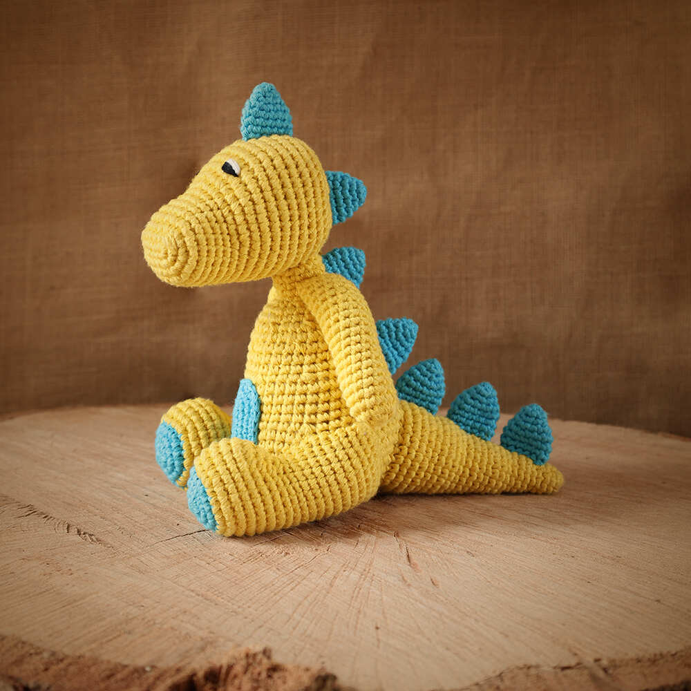Baby Dragon Plush Stuffed Toy | Toys For Kids | Handmade Infant Soothe Toys | Artisan Made In India | Amigurumi Toys | 100% Cotton | Crochet Cuddle Toys