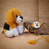 Beagle Dog Soft Plush Toy | Toys For Kids | Handmade Infant Soothe Toys | Artisan Made In India | Amigurumi Toys | 100% Cotton | Crochet Cuddle Toys