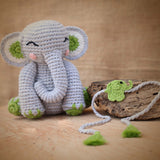 Sitting Elephant Stuffed Plush Toy | Toys For Kids | Handmade Infant Soothe Toys | Artisan Made In India | Amigurumi Toys | 100% Cotton | Crochet Cuddle Toys