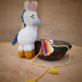 Enchanted Unicorn Plush Stuffed Toy | White | Toys For Kids | Handmade Infant Soothe Toys | Artisan Made In India | Amigurumi Toys | 100% Cotton | Crochet Cuddle Toys | Rakshabandhan| Gifting