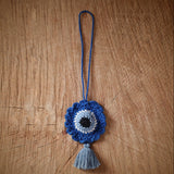 Evil Eye Dangler | Handmade Crochet Festival Decoration | Artisan Made In India | Eco-Friendly| 100% Cotton |