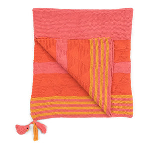 Baby Blanket and Cap - Pink and Yellow